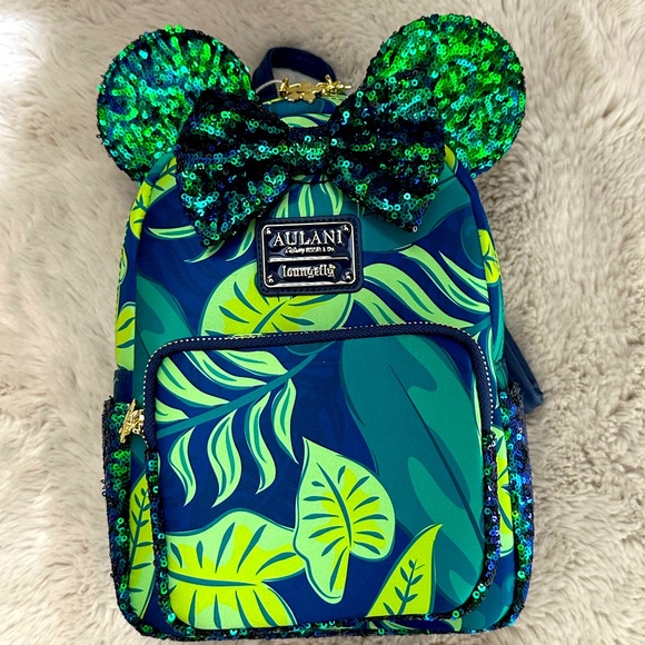 NWT Disney Aulani Resort Paradise Vibes Loungefly Backpack (4 Hidden Mickeys) - Picture 2 of 14